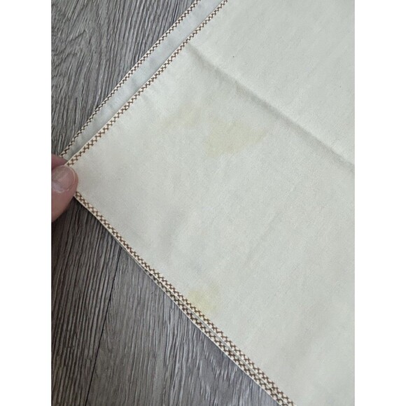 Set Of 9 Vintage Cloth Napkins With Acorn Fall Leaf Appliqué 16” Square Stained - Picture 9 of 10